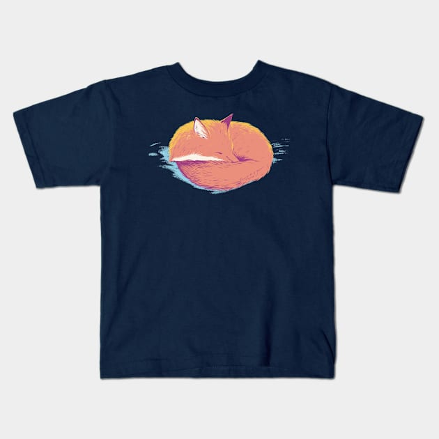 Sleeping fox Kids T-Shirt by iambirgitte